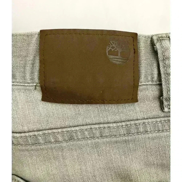 Timberland Gray Charcoal Wash Stretch Denim 33x30 Straight Jeans Mens - Picture 3 of 13